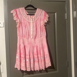 Loveshackfancy pink mini dress